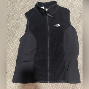 North Face black lightweight fleece vest